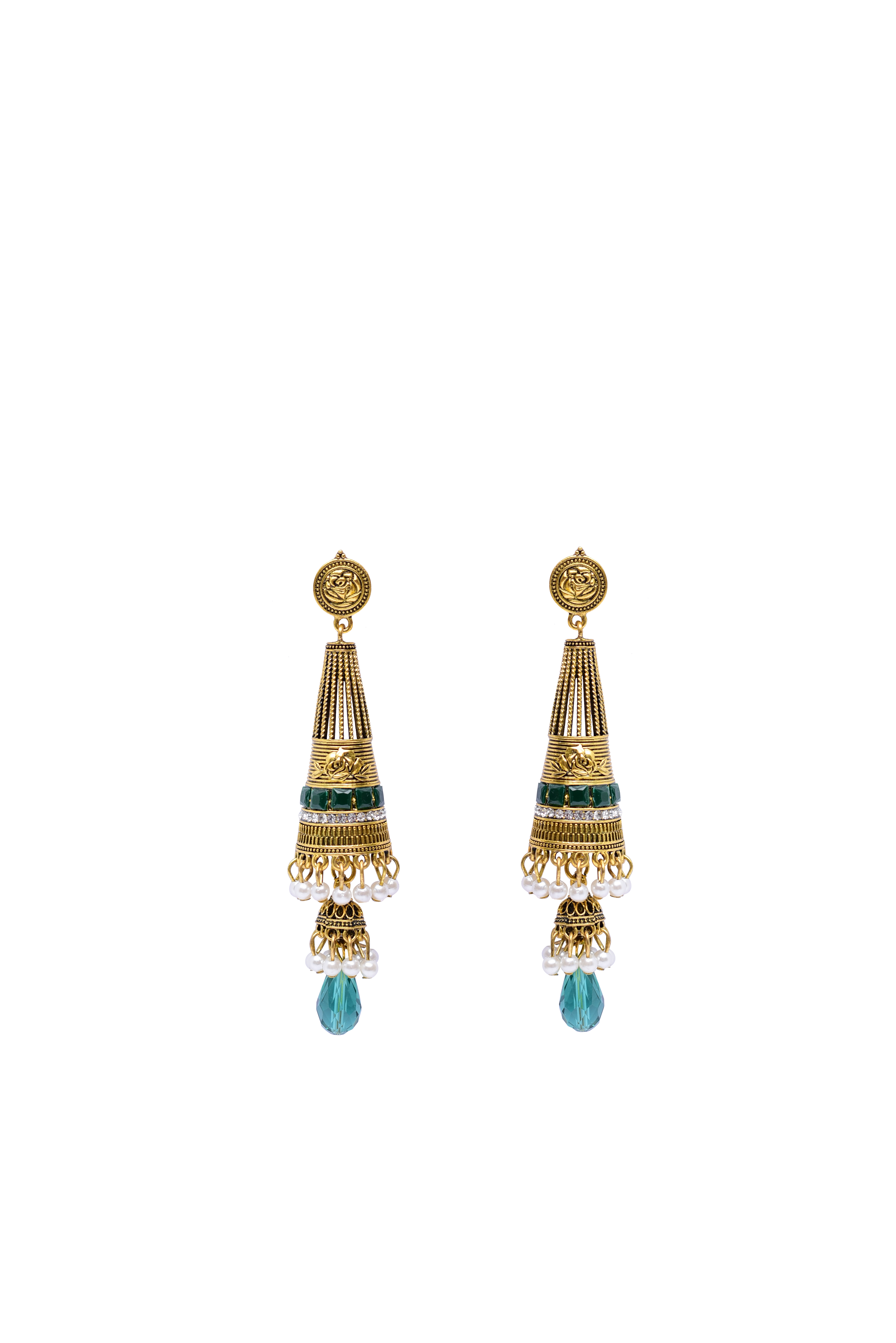 Namokriti Handcrafted Long Dangler Earrings -A Blend of Heritage and Elegance